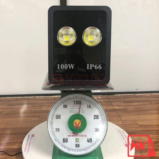 Đèn pha tròn vuông 100W - Thương hiệu HKLED